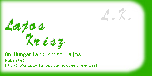 lajos krisz business card